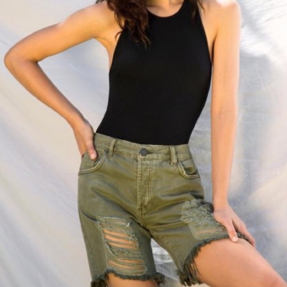 One Teaspoon Super Khaki Stevie’s Denim Shorts size 28